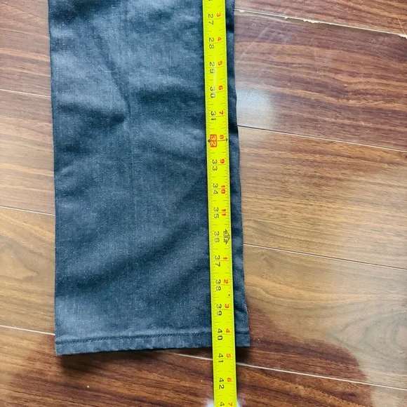 Nudie Jeans Co Lean Dean Black Stretch Denim Jeans 33x31 Slim Tapered Made Italy - Picture 9 of 10